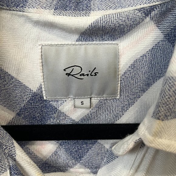 Rails blue and white plaid button down | size S - Picture 5 of 5